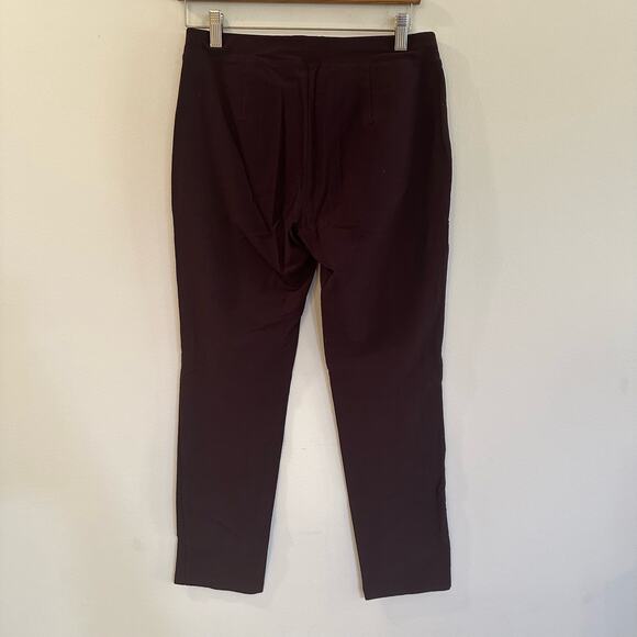 Eileen Fisher Pull on Pants Sz XS eggplant color Washable Stretch Crepe Pant - Picture 2 of 5